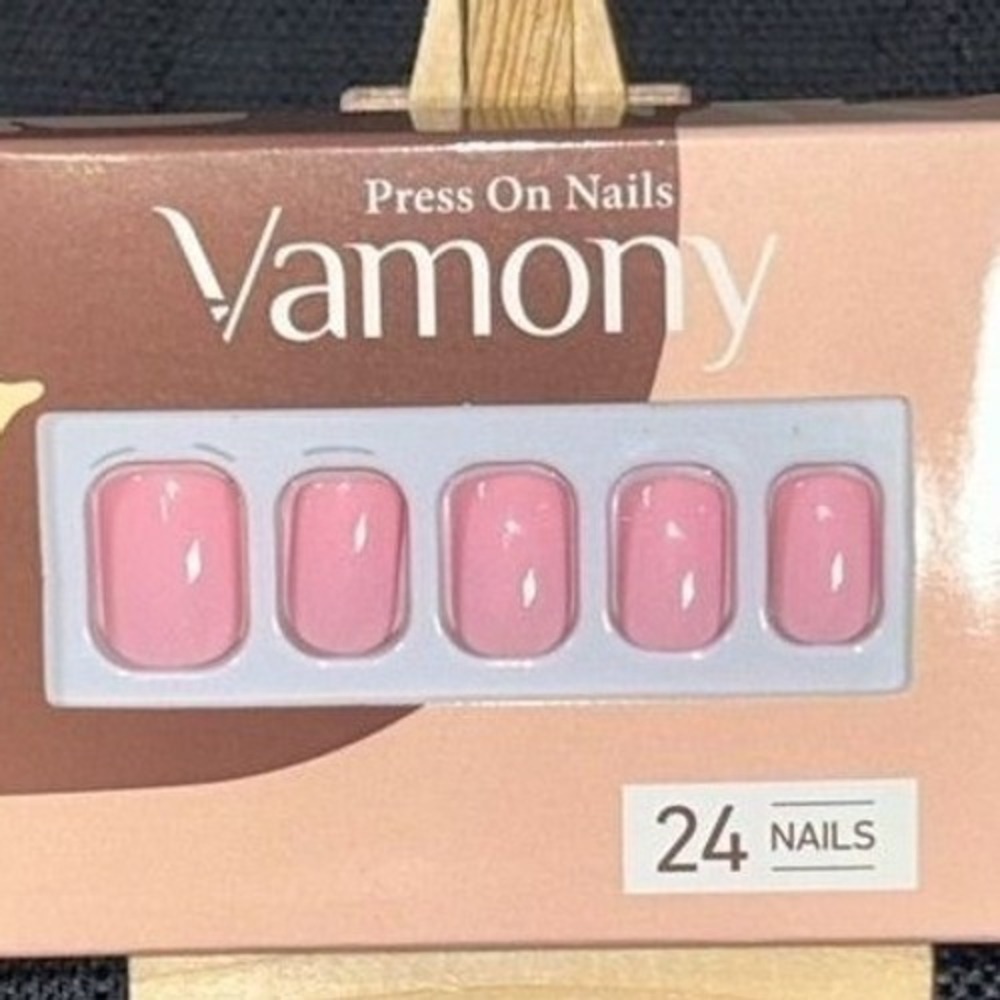 Soft Pink Press On Nails Short Square Natural Look Minimalist Nails Set